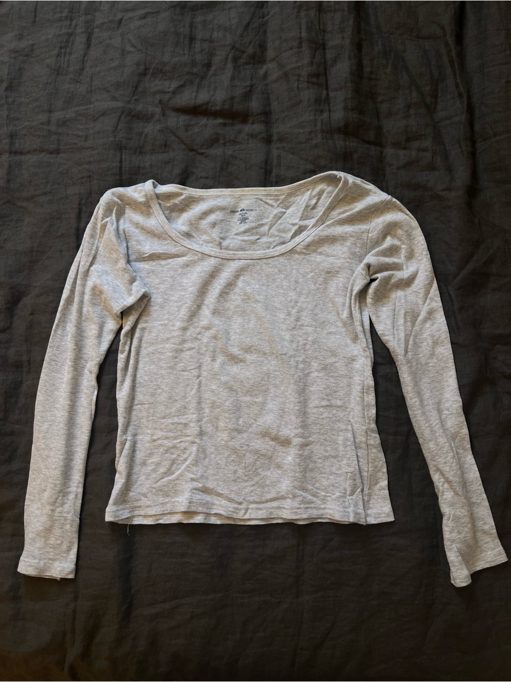 Brandy Melville Light Gray Long-Sleeve Top